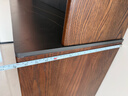源氏木語(yǔ)實(shí)木餐邊柜大尺寸巖板收納儲物柜橡木胡桃色1.8巖板面+上架+電軌 曬單實(shí)拍圖