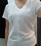 優(yōu)衣庫女裝竹節紗V領(lǐng)T恤/短袖棉白T上衣打底內搭春夏新款483576 00 白色 S /155/80A 曬單實(shí)拍圖