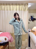 珀萊雅（Polaiya）珊瑚絨睡衣女款冬季加絨加厚保暖法蘭絨可外穿家居服套裝2025新款 K331 L -105-120（斤) 曬單實(shí)拍圖
