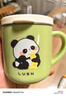 如山兒童牛奶杯刻度家用敞口316L不銹鋼寶寶吸管杯學(xué)飲杯喝水杯子 牛奶杯【熊貓款】帶蓋 260ml 曬單實(shí)拍圖