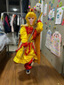 兒童孫悟空衣服全套齊天大圣美猴王服裝猴子演出服西游記表演服 套裝（衣服+紫金冠+面具+金箍棒 130 cm 曬單實(shí)拍圖