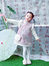 G.DUCKKIDS小黃鴨女童連衣裙秋冬兒童旗袍裙女寶寶周歲禮服女孩套裝嬰兒衣服 粉色 100 尺碼2~3歲【 90-100cm】 曬單實(shí)拍圖