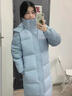 雪中飛（SNOWFLYING）哈爾濱戶(hù)外零下40度鵝絨羽絨服東北旅游保暖裝備女生超厚長(cháng)款外套 冰川藍色【超厚 男女同款】 M 【300克鵝絨】 曬單實(shí)拍圖