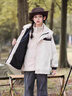G.DUCKKIDS童裝女童沖鋒衣三合一新款兒童衣服女孩秋冬季夾克可拆卸加絨加厚 淡粉色夾棉 170 (建議身高160cm 14-15歲) 曬單實(shí)拍圖
