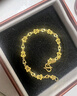 周生生蝴蝶手鏈 黃金足金蝴蝶間梨型手鏈 38954B 計價(jià) 17厘米5.55克 曬單實(shí)拍圖