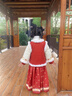 安妮優(yōu)兒（Anneyol）漢服女童冬季2025新款秋冬兒童國風(fēng)冬裝唐裝女孩加厚古風(fēng)超仙套裝 紅色夾棉 120 曬單實(shí)拍圖