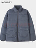 moussy 新品日系簡(jiǎn)約風(fēng)立領(lǐng)LOGO鴨絨羽絨服028HAZ30-0301 160灰色 均碼 00020/F 曬單實(shí)拍圖