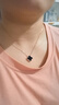 莞晗四葉草銀項鏈女999足銀鎖骨鏈彩金吊墜七夕情人節生日禮物送女友 黑瑪瑙【八倉配送/當次日達】 曬單實(shí)拍圖