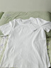 三彩【匹馬棉】2025秋季新款純棉T恤圓領(lǐng)正肩短袖上衣簡(jiǎn)約Z 云朵白 M 160/84A 曬單實(shí)拍圖