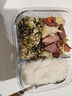 欣美雅（xinmeiya）玻璃飯盒微波爐加熱專(zhuān)用上班族分隔帶飯餐盒打包便當盒便攜保鮮盒 抹茶綠-大長(cháng)兩隔 曬單實(shí)拍圖