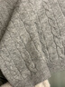 優(yōu)衣庫女裝紐花圓領(lǐng)針織開(kāi)衫/毛衣外套空調衫通勤秋冬新款481477 03 灰色 M 曬單實(shí)拍圖