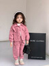 咭卡咭為女童套裝春秋2025新款兒童衣服小女孩洋氣休閑工裝外套兩件套寶寶 藕粉色 常規(guī) （碼數(shù)偏大拍正碼） 100 cm碼建議2-3歲(身高95左右) 曬單實拍圖