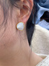 Arsis流光貝語(yǔ)耳釘白貝母耳飾金色耳環(huán)高級精致氣質(zhì)生日禮物送女友 流光貝語(yǔ)耳釘（金色大號） 曬單實(shí)拍圖