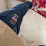 Levi's李維斯25年秋冬新款冬暖系列男士美式 505標準直筒牛仔褲 中藍色 32 (32) 曬單實(shí)拍圖