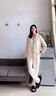 貓人純棉睡衣女士100全棉春秋季帶胸墊開(kāi)衫長(cháng)袖套裝大碼寬松家居服 清新綠 【100%純棉 免穿文胸】 L 【158-165cm/100-120斤】 曬單實(shí)拍圖