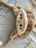 兔兔大文嬰兒帽子秋冬季0-6-12個(gè)月寶寶一體護耳毛絨帽3歲兒童加厚保暖天 卡其貓咖色（A類(lèi)棉里） 頭圍42-49cm（建議5-24個(gè)月） 曬單實(shí)拍圖