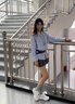 回力（Warrior）女鞋夏季網(wǎng)面透氣運動(dòng)鞋女2025新款春夏軟底緩震跳繩跑步球鞋 白藍 37 曬單實(shí)拍圖