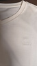 布先生冰氧吧涼感V領(lǐng)男士體恤春夏英文繡花短袖衫AT12066 白色 L (175) 曬單實(shí)拍圖