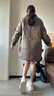 雪中飛羽絨服女中長(cháng)款2025冬拼接翻領(lǐng)毛領(lǐng)寬松保暖厚外套31092 咖啡色 S (160/84A) 曬單實(shí)拍圖