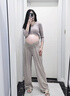 愛(ài)莉安娜孕婦褲子不勒肚子春秋款外穿時(shí)尚闊腿褲孕期無(wú)托腹 奶茶色 大碼【適合110-135斤】 曬單實(shí)拍圖
