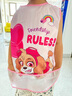 汪汪隊立大功（PAW PATROL）兒童罩衣嬰兒吃飯圍兜寶寶圍嘴反穿衣男女童無(wú)袖口水兜PA1925 130 曬單實(shí)拍圖