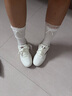 安踏元年丨女鞋板鞋秋季厚底增高休閑鞋小白鞋平底白色百搭運動(dòng)鞋女 象牙白/絳紅色-7 40 曬單實(shí)拍圖