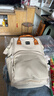 愛(ài)貝迪拉媽咪包外出輕便大容量背包雙肩包多功能媽媽包外出包米色 曬單實(shí)拍圖
