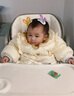 G.DUCKKIDS小黃鴨嬰兒羽絨服連體衣冬裝外出服白鴨絨周歲禮服女寶寶百天衣服 米色【90白鴨絨】 80 7-11月(建議寶寶75-85cm)cm 曬單實(shí)拍圖