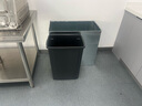 歐湃垃圾桶無蓋60L方形黑灰色家用廚房商用餐飲飯店專用大號垃圾箱 曬單實拍圖