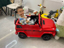 福兒寶奔馳授權大G兒童電動(dòng)車(chē)玩具車(chē)可坐人四輪帶遙控越野小孩寶寶送禮 四驅紅+減震器+后備箱+皮座 曬單實(shí)拍圖