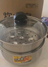 炊大皇304不銹鋼湯鍋+蒸屜 湯蒸燉鍋蒸鍋雙耳煮粥煮面 22cm 電磁爐通用 曬單實(shí)拍圖