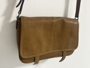 裘真植鞣牛皮信使郵差包休閑復古單肩斜挎腋下真皮包包女 大象灰-小號 預售7天 曬單實(shí)拍圖