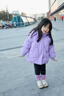 G.DUCKKIDS女童羽絨棉服冬裝2025新款洋氣兒童棉襖加厚寶寶冬季中長(cháng)小童棉衣 紫色 130cm 曬單實(shí)拍圖