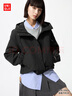 優(yōu)衣庫女裝休閑連帽短外套/時(shí)尚百搭25秋冬新款479229 09 黑色 S /155/80A 曬單實(shí)拍圖