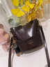 YUYULA牛皮包包女包斜挎水桶包通勤輕奢單肩包生日禮物高級感送女友老婆 曬單實(shí)拍圖