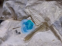 茵曼（INMAN）法式蝴蝶刺繡襯衣2025夏季女裝新款設計感白色V領(lǐng)短袖上衣 云朵白 M 曬單實(shí)拍圖