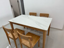 源氏木語(yǔ)實(shí)木巖板桌直腿餐桌現代簡(jiǎn)約北歐橡木桌1.4米+4*Y90S01餐椅京享家 曬單實(shí)拍圖