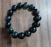 石玥珠寶精品14mm彩虹眼天然黑曜石手串本命年轉運珠水晶手鏈男女士款 曬單實(shí)拍圖