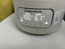 摩飛電器（Morphyrichards）恒溫水壺全玻璃養生壺家用燒水壺多段控溫電熱水壺極速風(fēng)冷沖奶泡奶機MR5602 1.2L 椰奶白 曬單實(shí)拍圖