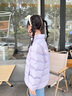 森馬兒童羽絨服2024年新款輕薄純色溫暖百搭三防外套男童女童冬裝 粉紫70029 120 曬單實(shí)拍圖