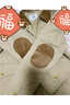 森馬（Semir）棉服女冬季中長(zhǎng)款輕薄寬松拼接燈芯絨翻領(lǐng)插肩袖棉衣101724112007 曬單實(shí)拍圖