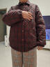 俞兆林媽媽秋冬季新款棉服奶奶棉襖夾棉襯衫外套短款中老年女裝格子上衣 咖色 3XL 建議120-135斤 曬單實(shí)拍圖