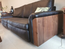 樸愫木作全真皮黑胡桃木沙發(fā)客廳頭層牛皮高奢皮藝沙發(fā) 2.9m-360°全真皮-騎士黑丨現貨 曬單實(shí)拍圖