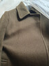 ERDOS 美拉德羊絨大衣圍裹水波紋修身顯瘦長(cháng)款簡(jiǎn)約女毛呢大衣 可可 160/84A/M 曬單實(shí)拍圖