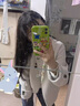 可茵（Keyin）連衣裙女裝2025年秋冬新款韓系穿搭短外套百褶裙子兩件套套裝女 杏色外套+灰色半身裙 M 曬單實(shí)拍圖