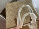 蔻馳（COACH）【品牌直供】女士CITY33女士大號托特包淺卡其配奶茶棕5696 曬單實(shí)拍圖