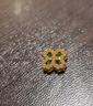 伊莎維拉18k黃金四葉草吊墜滿(mǎn)鉆群鑲吊墜幸運草HW鋯石掛墜七夕禮物 18k黃金綠幸運草吊墜約0.4-0.5g 曬單實(shí)拍圖