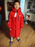 G.DUCKKIDS小黃鴨兒童羽絨服 男童中長(cháng)款23新款洋氣中大童4-14歲男孩過(guò)膝加 紅色 150 曬單實(shí)拍圖