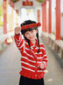 巴拉巴拉【balaOne】童裝女童翻領(lǐng)針織開(kāi)衫紅色拜年服秋冬毛衫 紅色調00466 140 曬單實(shí)拍圖
