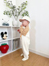 巴帝巴帝秋季新款嬰幼兒童連體衣爬服高彈舒適哈衣睡衣 卡其 90cm 曬單實(shí)拍圖